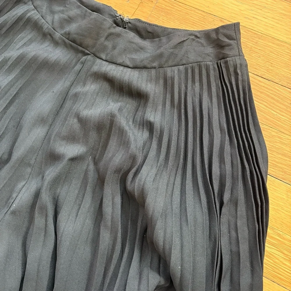 Vintage 1960s Franklin Simon New York Black Pleated Palazzo Wide Leg Pants - Picture 9 of 9